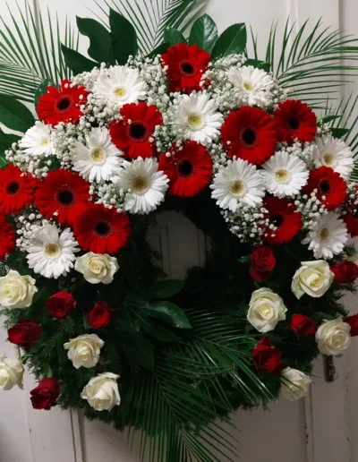 věnec velký gerbery a růže